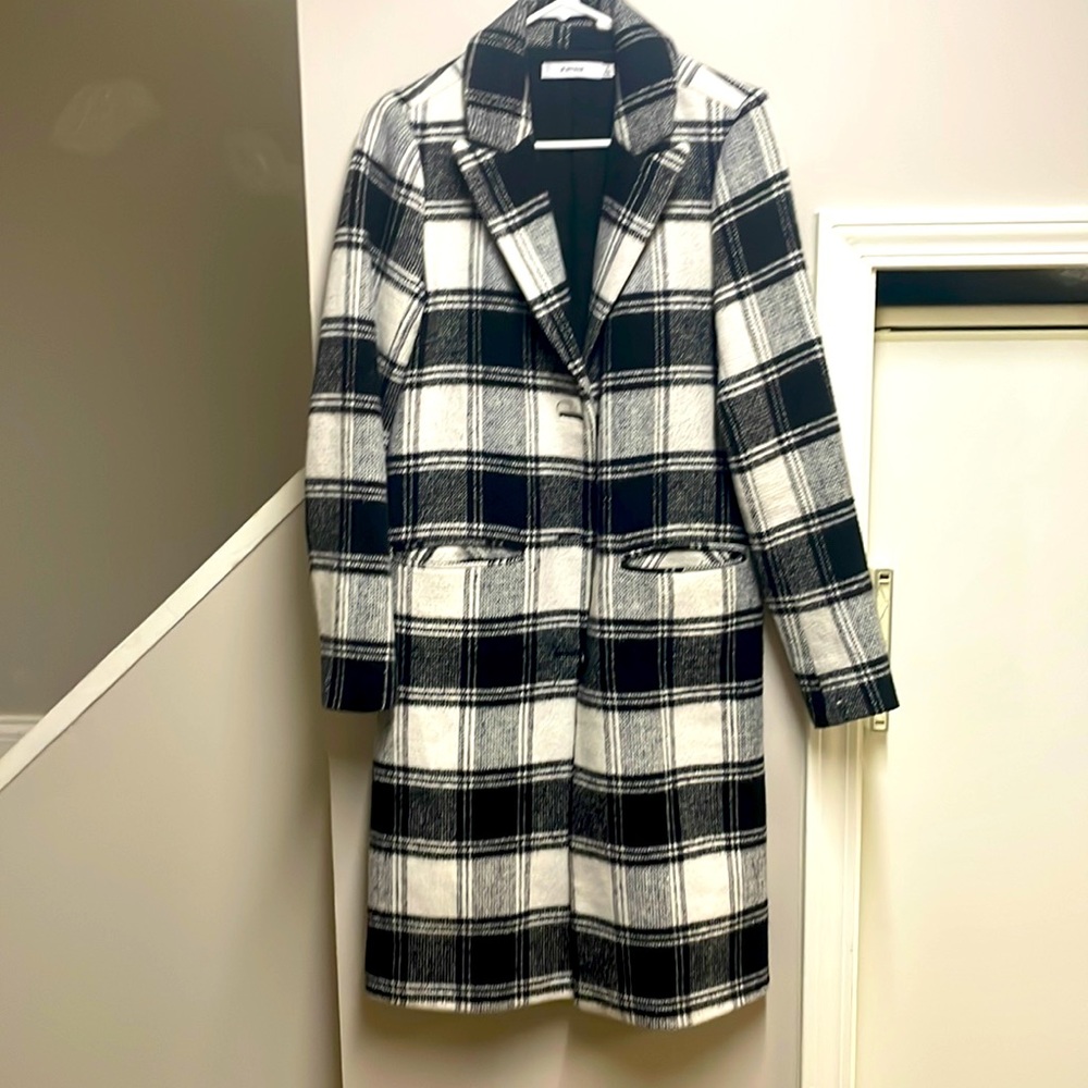 Plaid winter coat